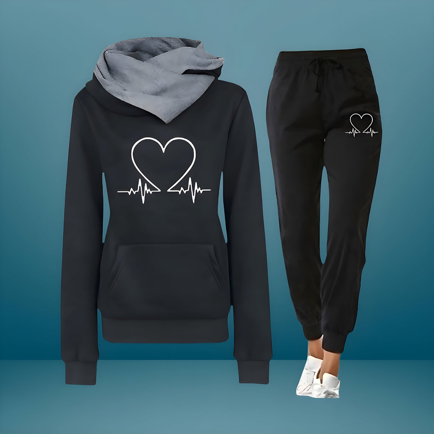 Birgitte™ | Elegant Hoodie & Bukse Sett – Komfort og Stil i Ett