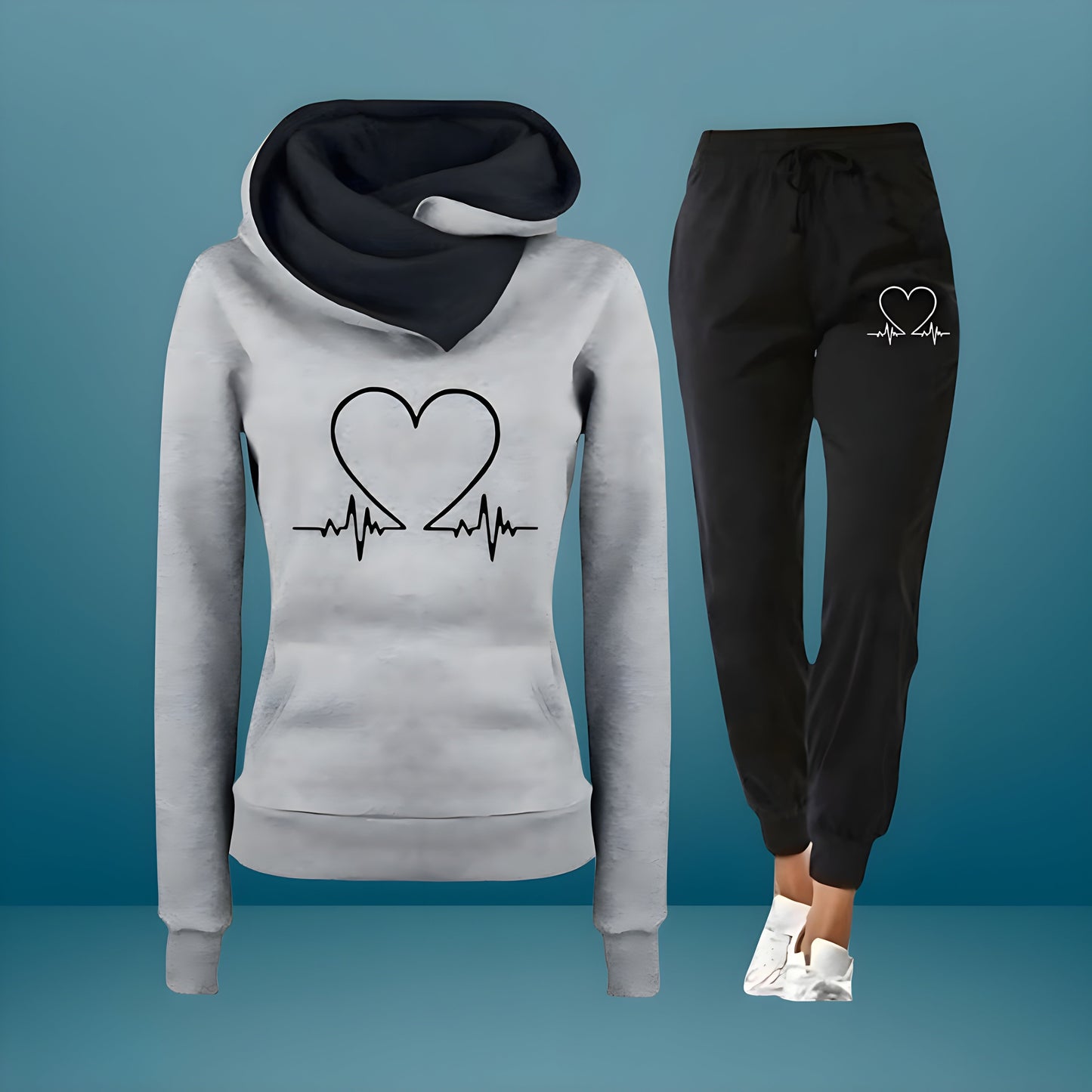 Birgitte™ | Elegant Hoodie & Bukse Sett – Komfort og Stil i Ett